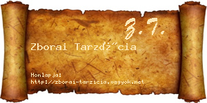 Zborai Tarzícia névjegykártya